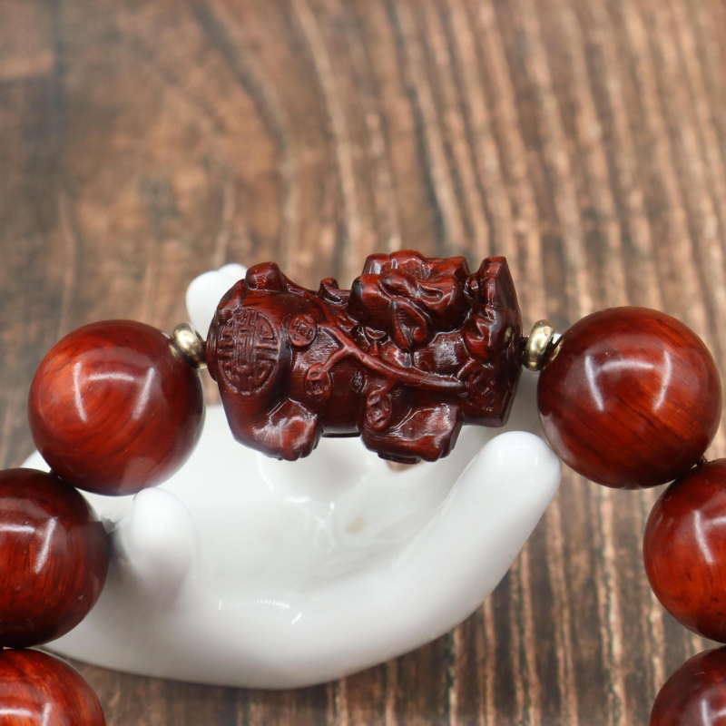 Meeste roosipuu käevõru, 20 helmest Pixiu, vask lisandid, kaasaegne minimalistlik stiil