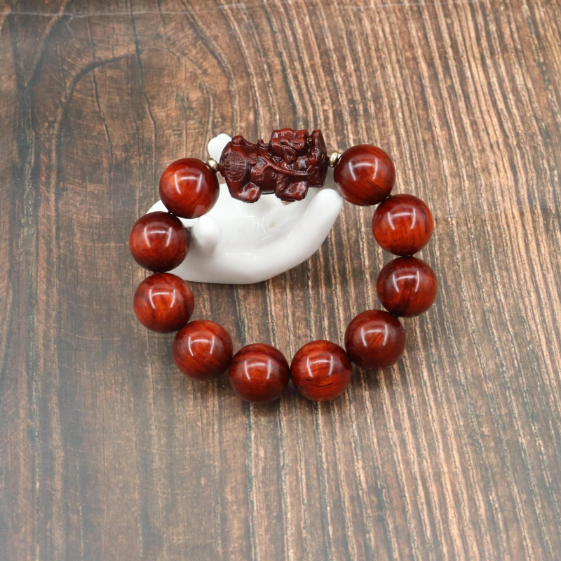 Meeste roosipuu käevõru, 20 helmest Pixiu, vask lisandid, kaasaegne minimalistlik stiil