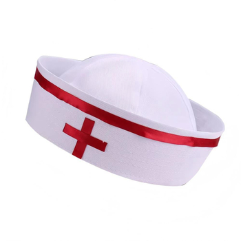 Ženska mornarska kapa, poliester, ljeto, ravni vrh, geometrijski uzorak
