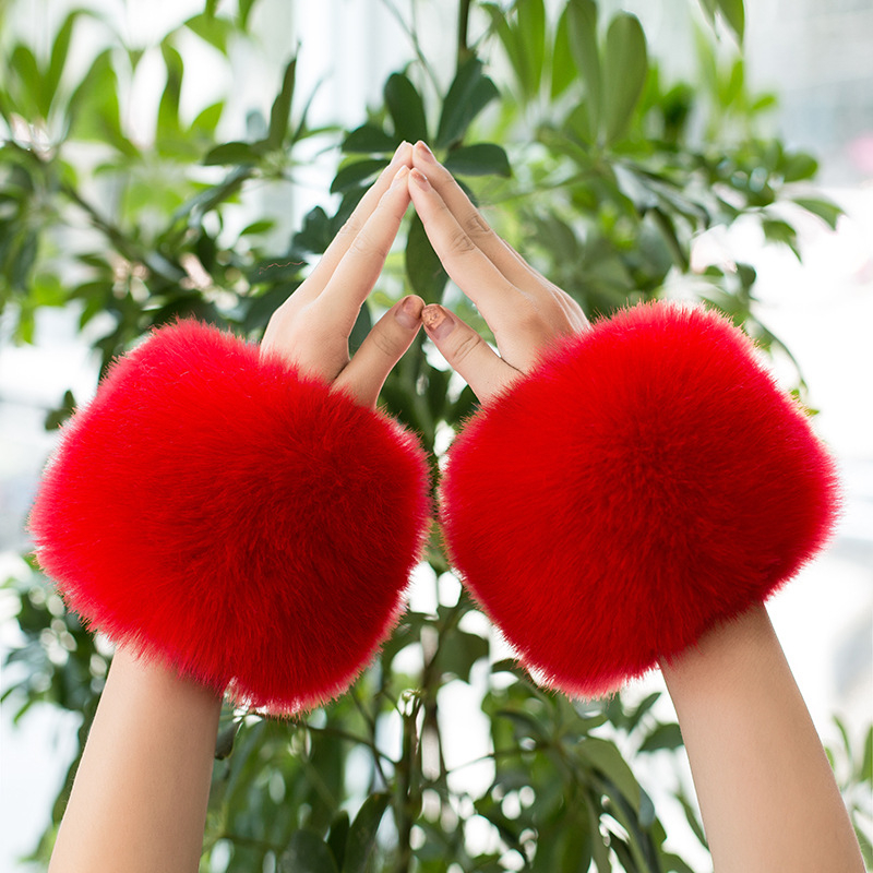 Sieviešu ziemas roku siltinātājs no poliestera, silts, vienkrāsains raksts, rudens-zima