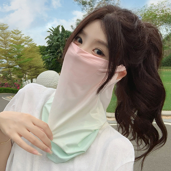 Maska za zaštitu od sunca za ljeto, zaštita vrata, Ice Silk rukavi, UV zaštita, za vožnju automobilom i biciklizam, gradijent