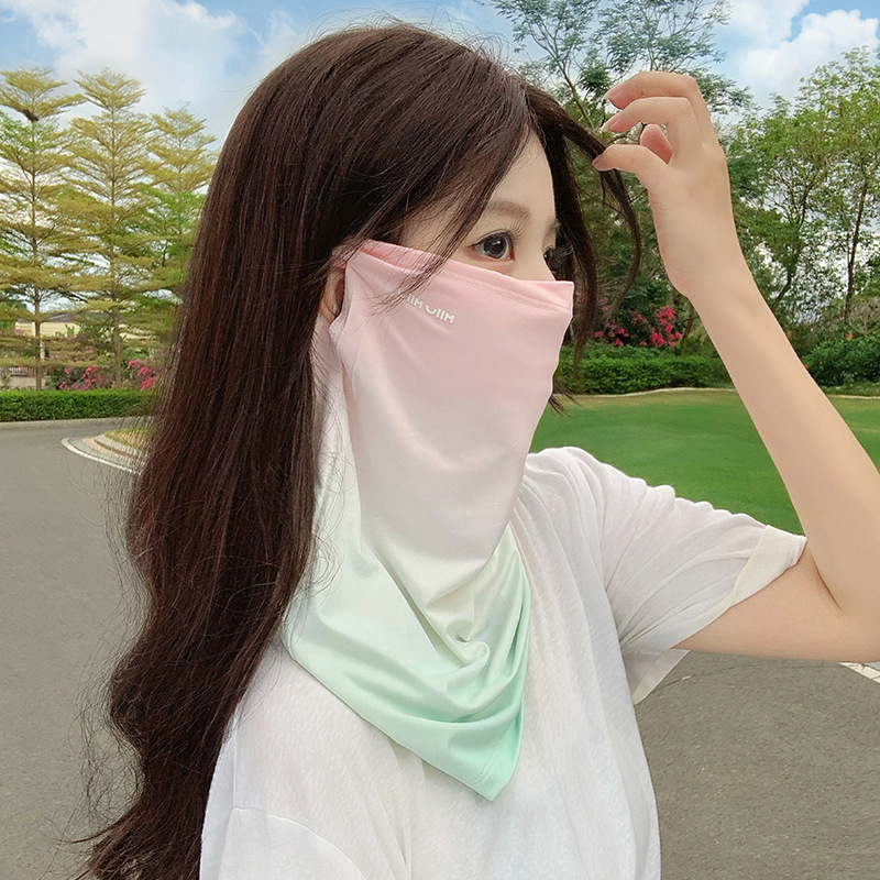 Maska za zaštitu od sunca za ljeto, zaštita vrata, Ice Silk rukavi, UV zaštita, za vožnju automobilom i biciklizam, gradijent