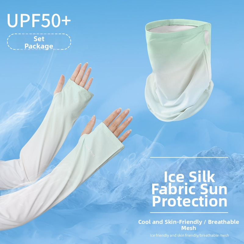 Maska za zaštitu od sunca za ljeto, zaštita vrata, Ice Silk rukavi, UV zaštita, za vožnju automobilom i biciklizam, gradijent