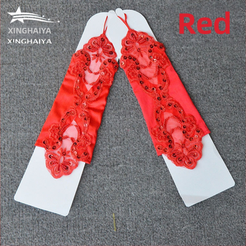 Meitenēm bezpirkstu mežģīņu cimdi, kāzu tērpa aksesuārs, izšūti, vienkrāsains dizains