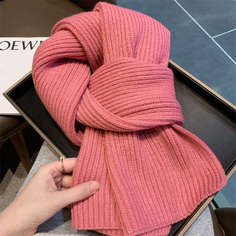 Ženski pleteni vuneni šal, marka Ewanian/yiwan nian; pogodan za zimu, proljeće i jesen; izdanje: jesen 2025