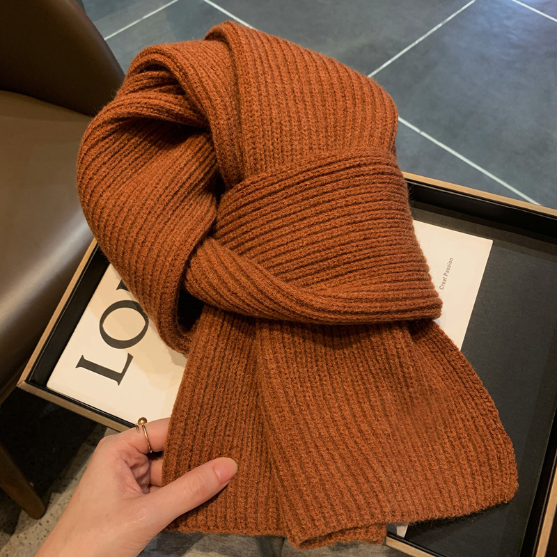 Ženski pleteni vuneni šal, marka Ewanian/yiwan nian; pogodan za zimu, proljeće i jesen; izdanje: jesen 2025