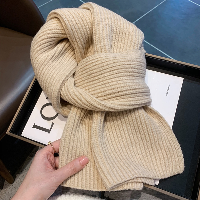 Ženski pleteni vuneni šal, marka Ewanian/yiwan nian; pogodan za zimu, proljeće i jesen; izdanje: jesen 2025