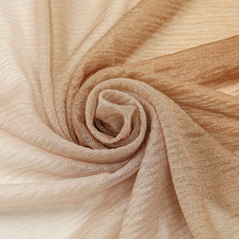 Poliester šal dugog kroja s crepe teksturom, bez brenda, za sve sezone, jesen 2024