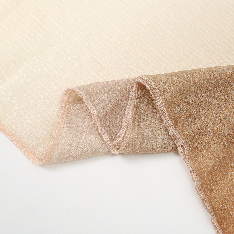 Poliester šal dugog kroja s crepe teksturom, bez brenda, za sve sezone, jesen 2024