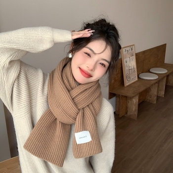 Pleteni vuneni šal, korejski stil, Zima 2023, na skladištu