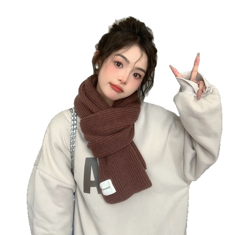 Pleteni vuneni šal, korejski stil, Zima 2023, na skladištu