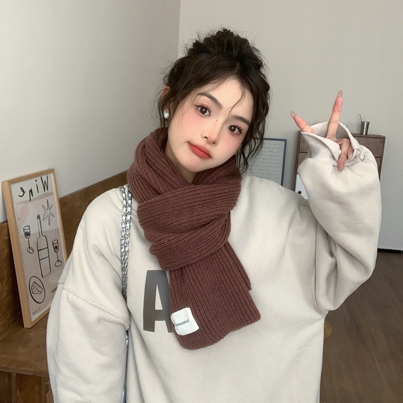 Pleteni vuneni šal, korejski stil, Zima 2023, na skladištu