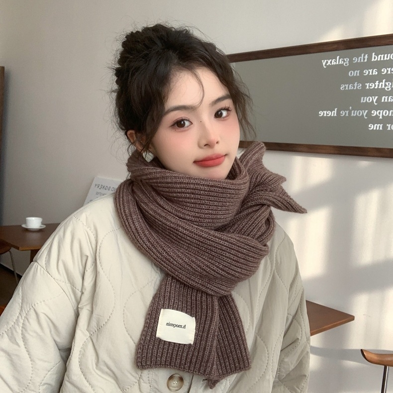 Pleteni vuneni šal, korejski stil, Zima 2023, na skladištu