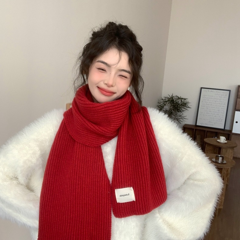 Pleteni vuneni šal, korejski stil, Zima 2023, na skladištu