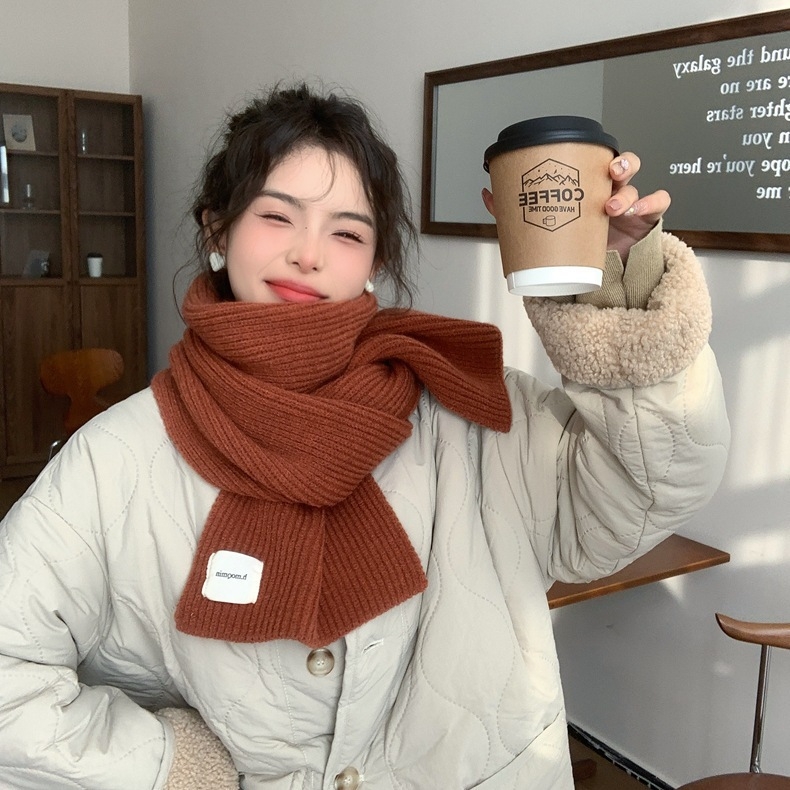 Pleteni vuneni šal, korejski stil, Zima 2023, na skladištu