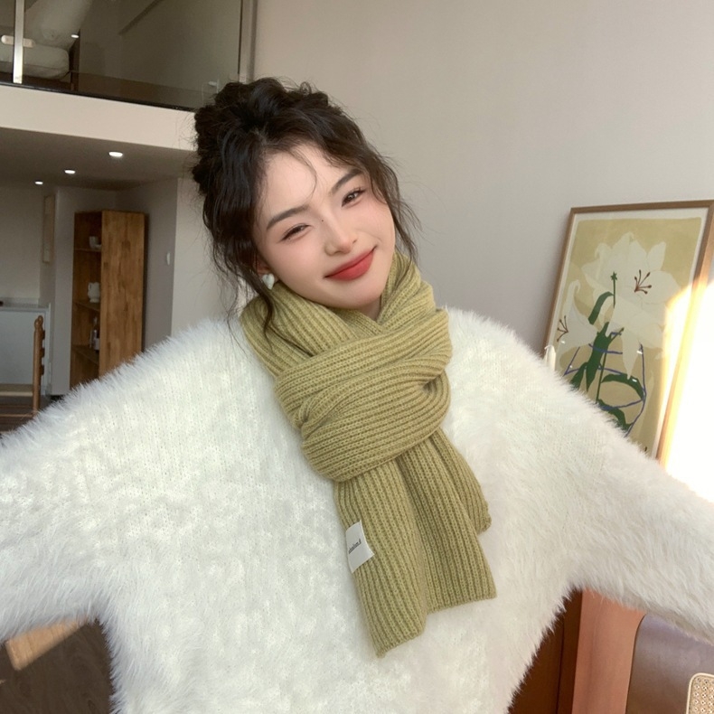 Pleteni vuneni šal, korejski stil, Zima 2023, na skladištu