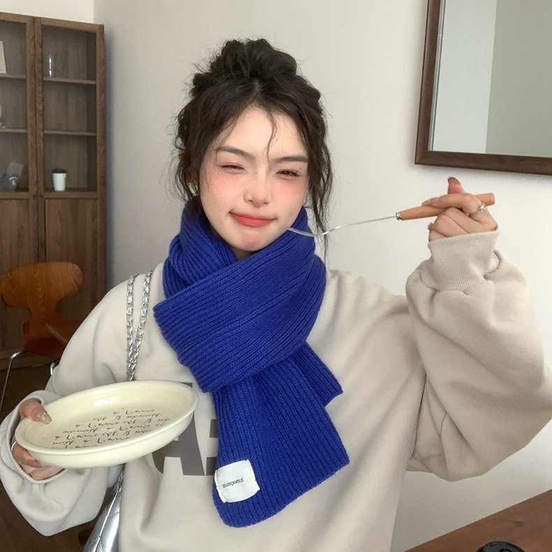 Pleteni vuneni šal, korejski stil, Zima 2023, na skladištu