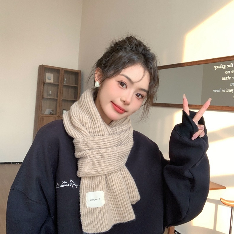 Pleteni vuneni šal, korejski stil, Zima 2023, na skladištu