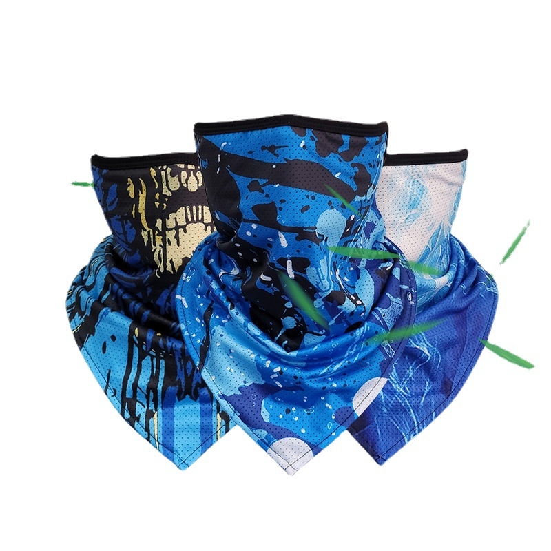 Maska za vožnju s UV zaštitom i šal za vrat od ice silk, mješavina poliestera i spandeksa, retro stil književnost i umjetnost