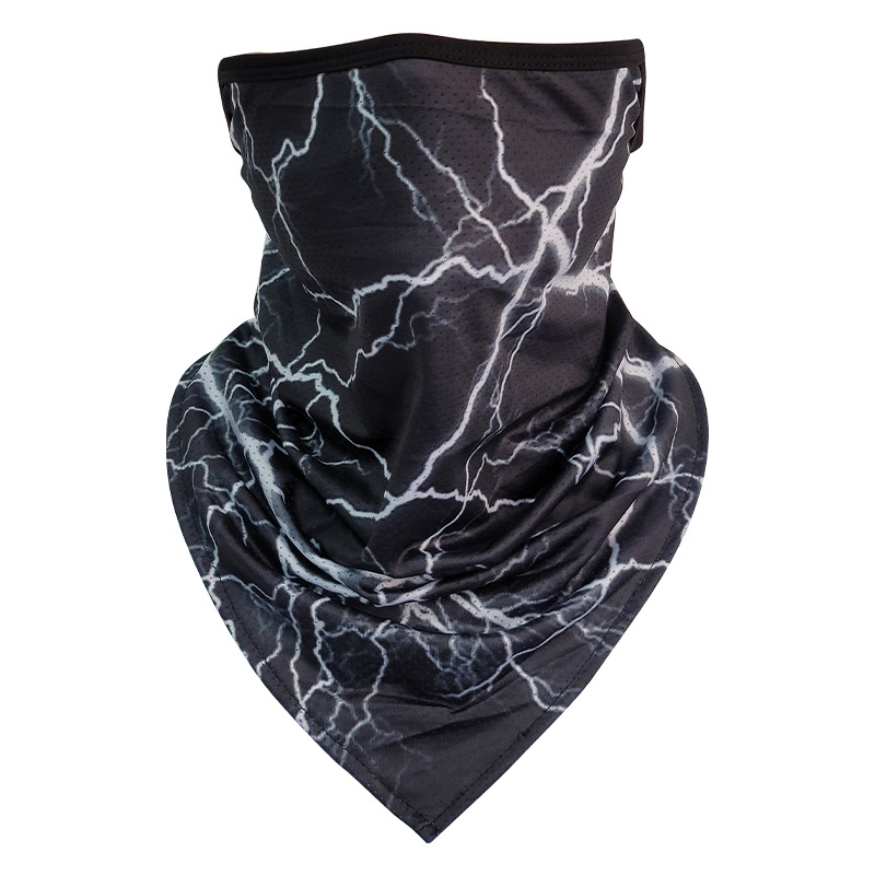 Maska za vožnju s UV zaštitom i šal za vrat od ice silk, mješavina poliestera i spandeksa, retro stil književnost i umjetnost
