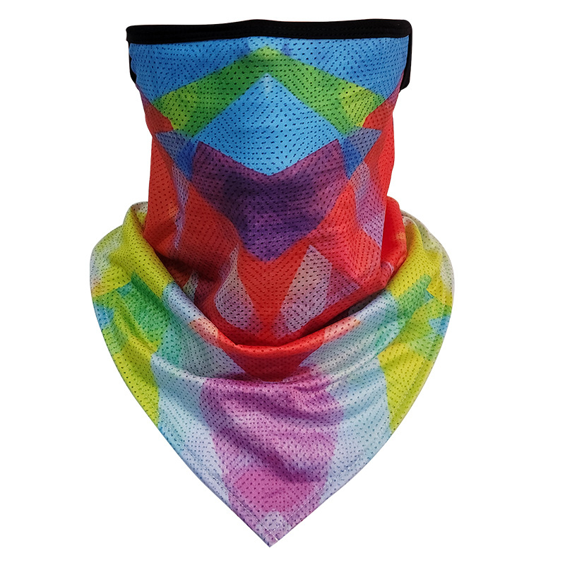 Maska za vožnju s UV zaštitom i šal za vrat od ice silk, mješavina poliestera i spandeksa, retro stil književnost i umjetnost