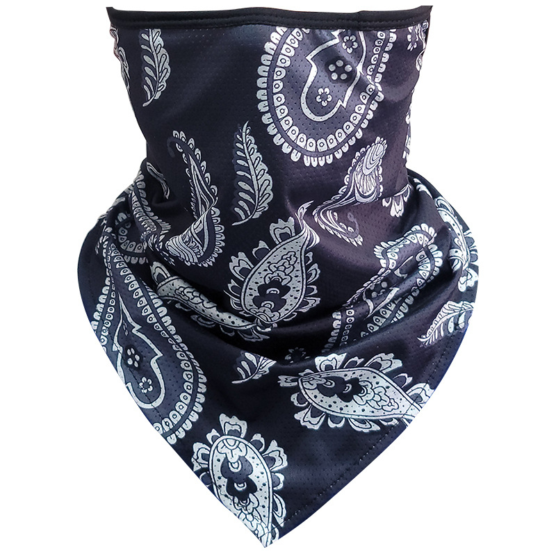 Maska za vožnju s UV zaštitom i šal za vrat od ice silk, mješavina poliestera i spandeksa, retro stil književnost i umjetnost