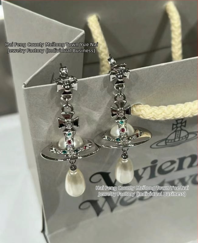 Kõrvarõngad südamekujuline lipsukujundusega, sulam, elektroplaaditud, kerge luksusstiil