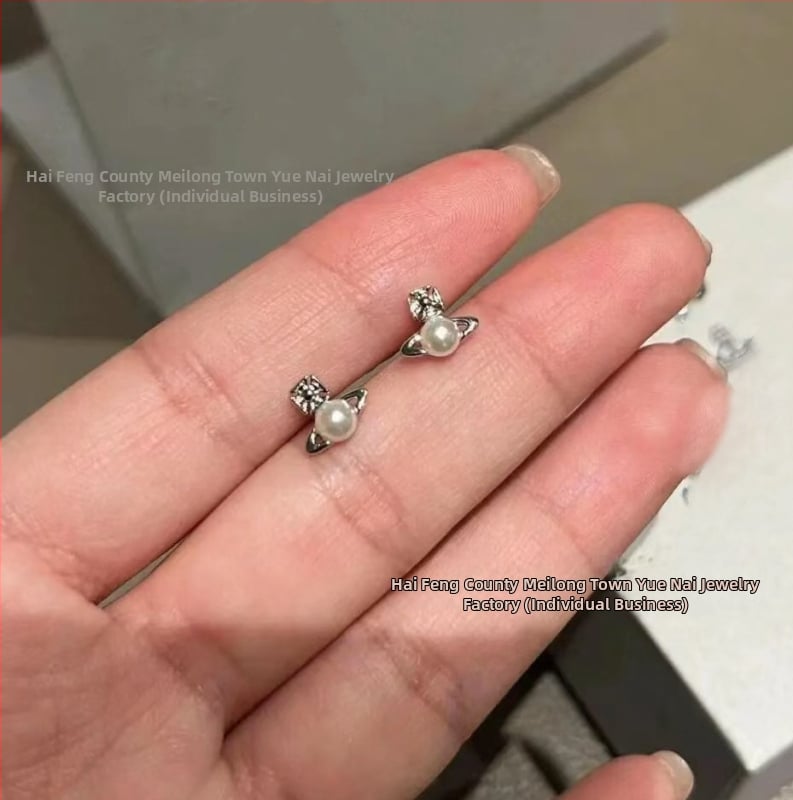 Kõrvarõngad südamekujuline lipsukujundusega, sulam, elektroplaaditud, kerge luksusstiil