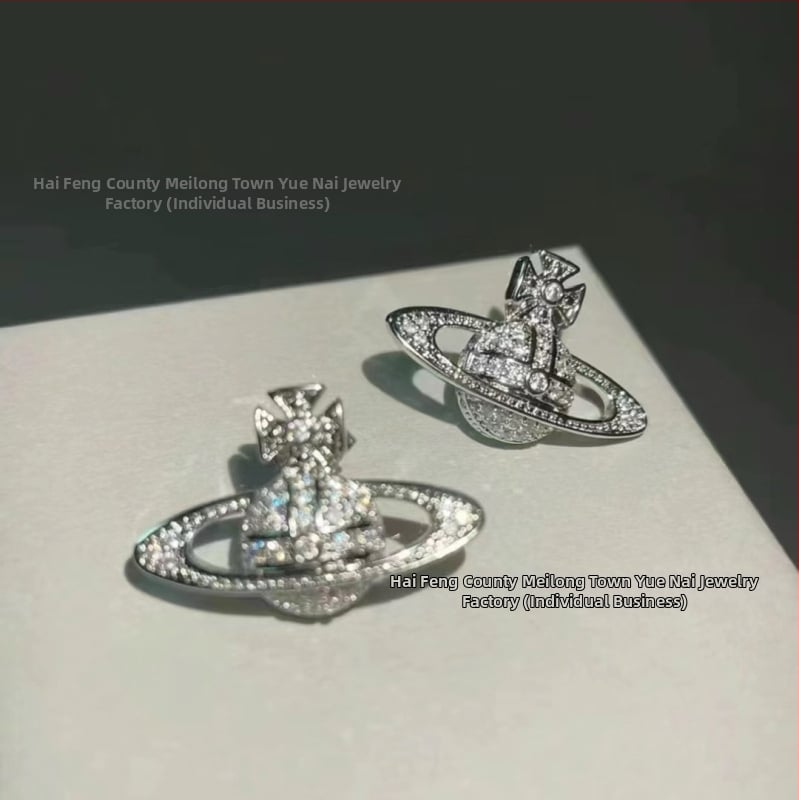 Kõrvarõngad südamekujuline lipsukujundusega, sulam, elektroplaaditud, kerge luksusstiil