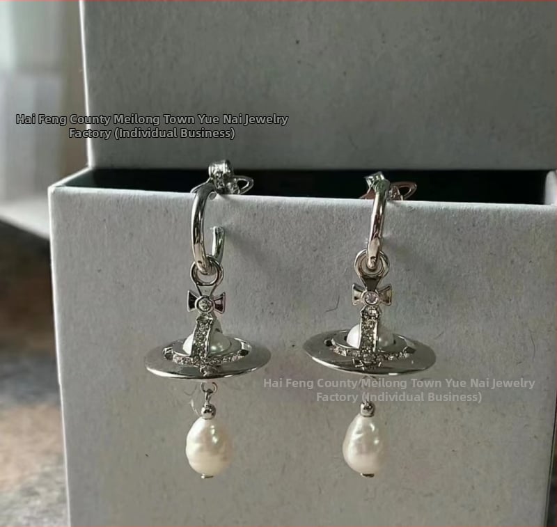 Kõrvarõngad südamekujuline lipsukujundusega, sulam, elektroplaaditud, kerge luksusstiil