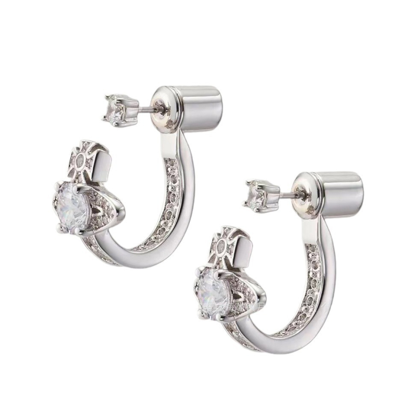 Kõrvarõngad südamekujuline lipsukujundusega, sulam, elektroplaaditud, kerge luksusstiil