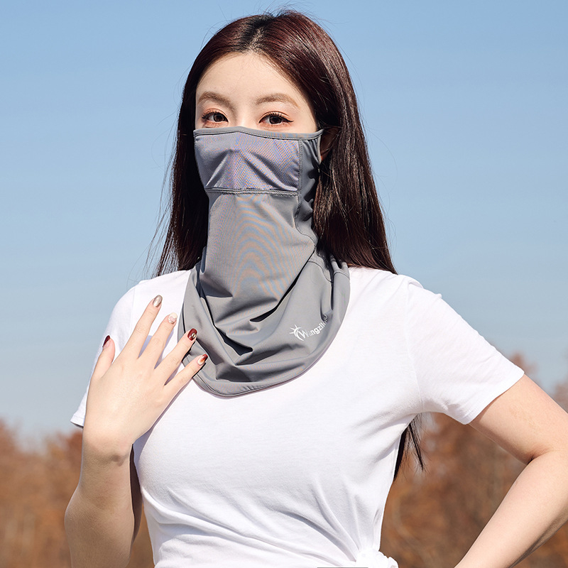 Szabadidős kerékpározáshoz védőmaszk — légáteresztő nylon anyag, UV védelem, árnyékoló funkció, félfedő kialakítás