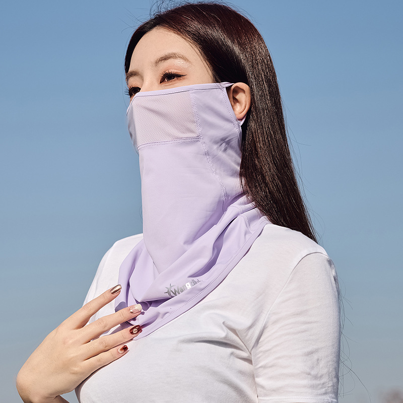 Szabadidős kerékpározáshoz védőmaszk — légáteresztő nylon anyag, UV védelem, árnyékoló funkció, félfedő kialakítás