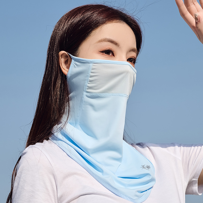 Szabadidős kerékpározáshoz védőmaszk — légáteresztő nylon anyag, UV védelem, árnyékoló funkció, félfedő kialakítás