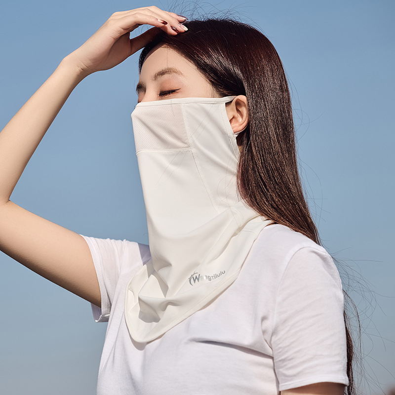 Szabadidős kerékpározáshoz védőmaszk — légáteresztő nylon anyag, UV védelem, árnyékoló funkció, félfedő kialakítás