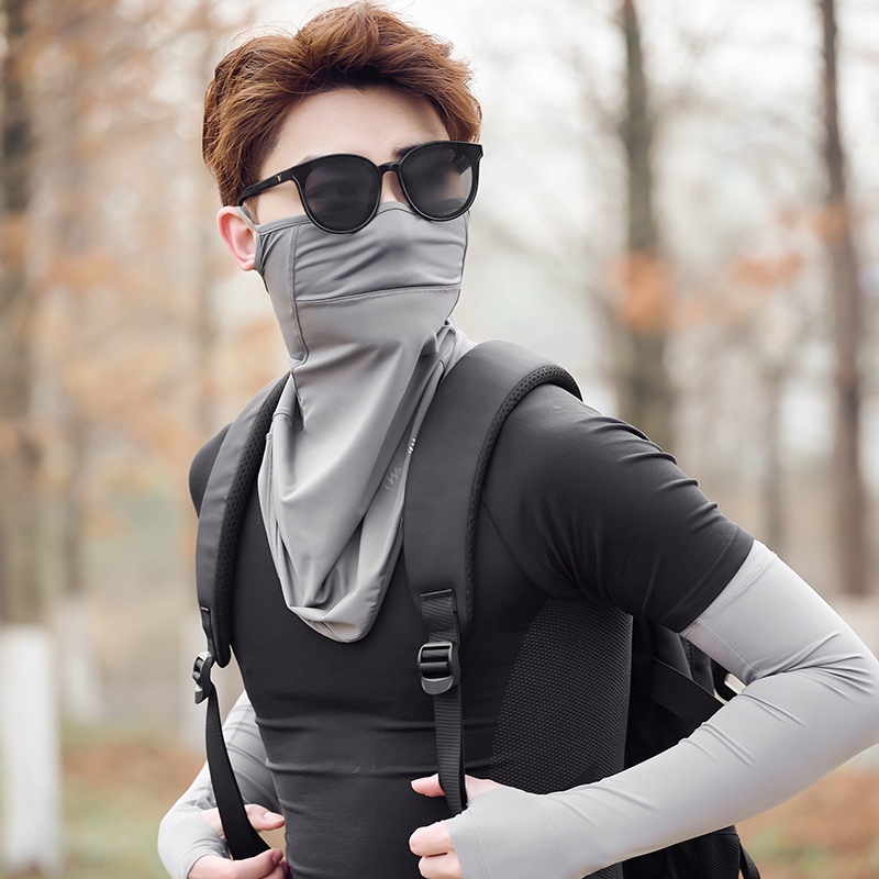 Szabadidős kerékpározáshoz védőmaszk — légáteresztő nylon anyag, UV védelem, árnyékoló funkció, félfedő kialakítás