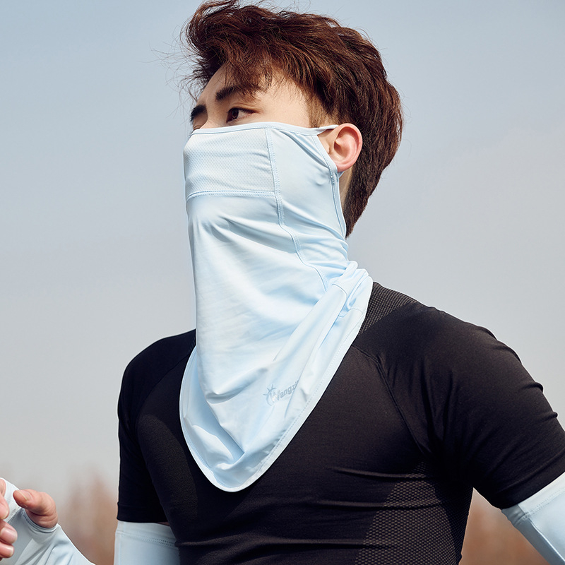 Szabadidős kerékpározáshoz védőmaszk — légáteresztő nylon anyag, UV védelem, árnyékoló funkció, félfedő kialakítás