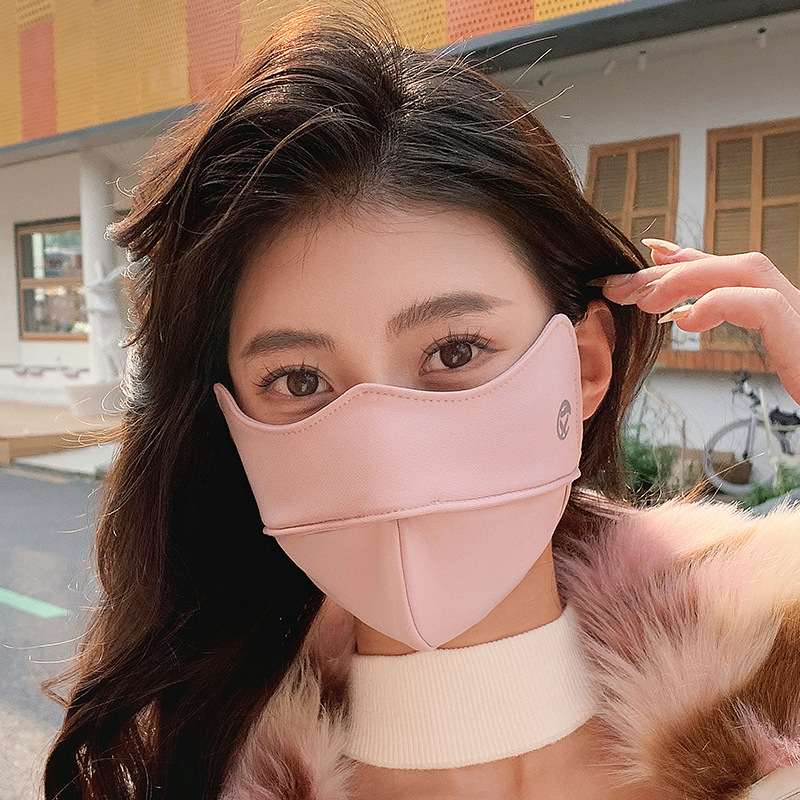 Najlon maska s izvezbenim dizajnom, toplinska maska s visećim ušima, monokronski uzorak, zaštita od sunca