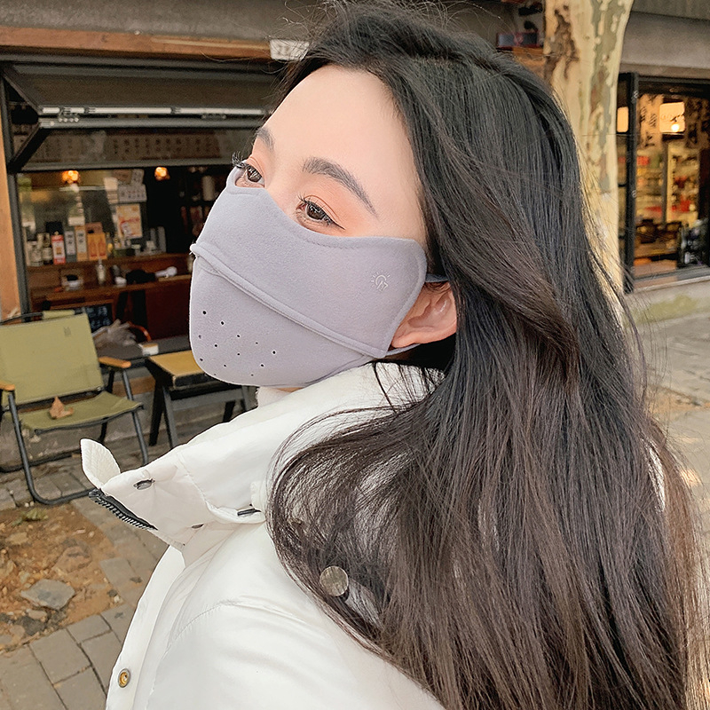 Najlon maska s izvezbenim dizajnom, toplinska maska s visećim ušima, monokronski uzorak, zaštita od sunca