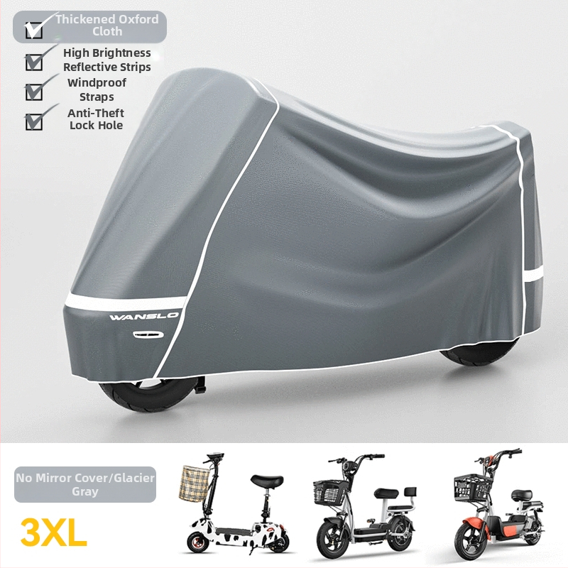 Elektrinio transporto priemonių uždangalas – dulkių, lietaus ir saulės apsauga – minimalistinis stilius, Oxford audinys, tinkamas elektriniams transporteriams ir motocikliams