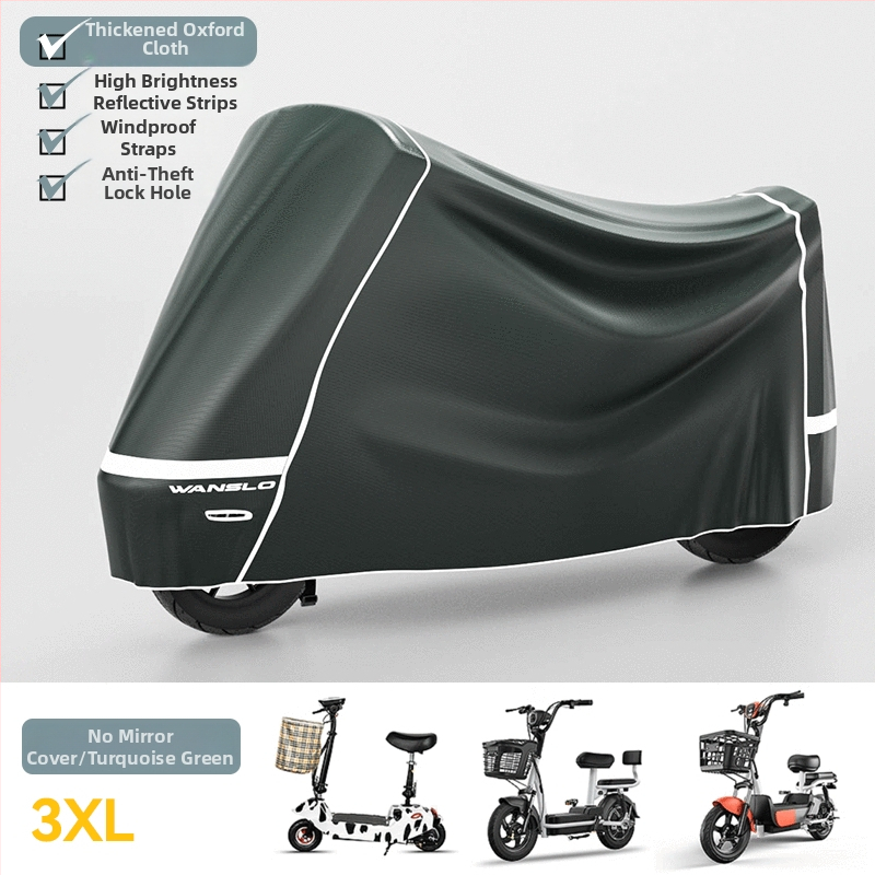 Elektrinio transporto priemonių uždangalas – dulkių, lietaus ir saulės apsauga – minimalistinis stilius, Oxford audinys, tinkamas elektriniams transporteriams ir motocikliams