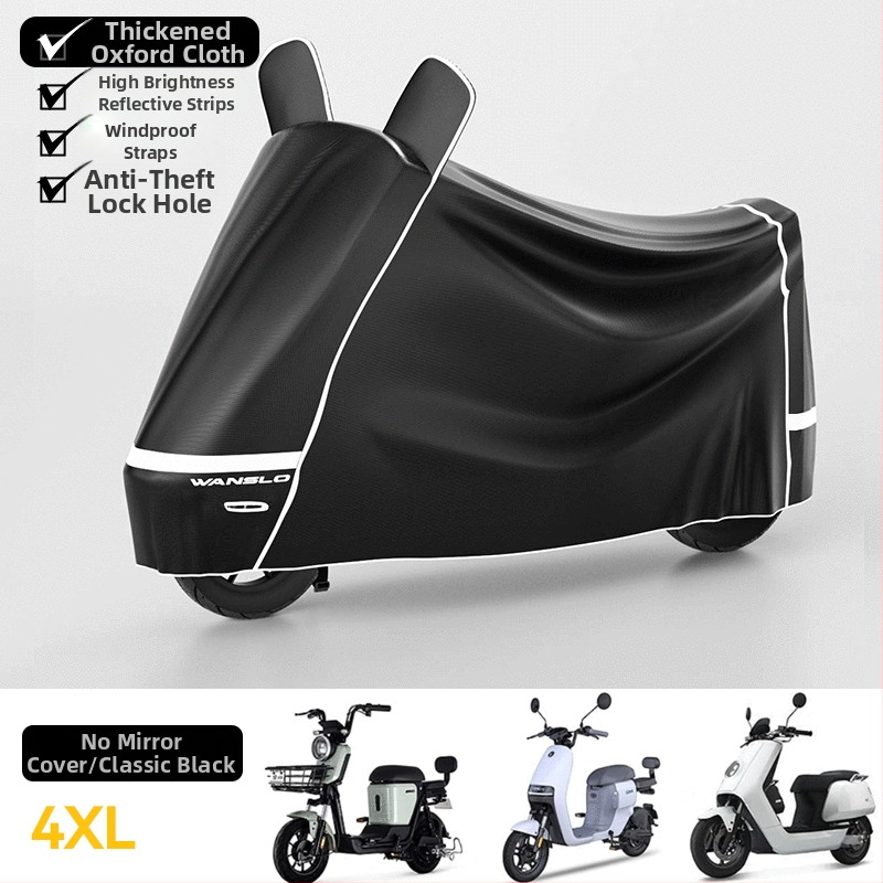 Elektrinio transporto priemonių uždangalas – dulkių, lietaus ir saulės apsauga – minimalistinis stilius, Oxford audinys, tinkamas elektriniams transporteriams ir motocikliams