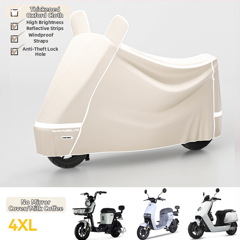 Elektrinio transporto priemonių uždangalas – dulkių, lietaus ir saulės apsauga – minimalistinis stilius, Oxford audinys, tinkamas elektriniams transporteriams ir motocikliams