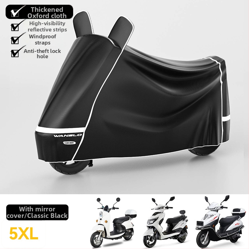 Elektrinio transporto priemonių uždangalas – dulkių, lietaus ir saulės apsauga – minimalistinis stilius, Oxford audinys, tinkamas elektriniams transporteriams ir motocikliams