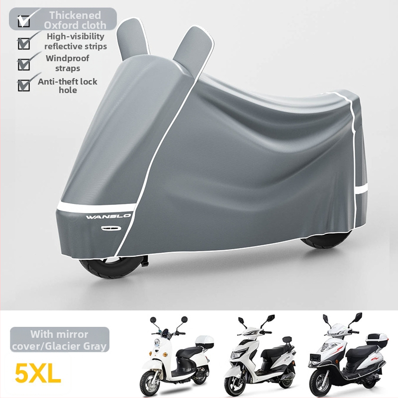 Elektrinio transporto priemonių uždangalas – dulkių, lietaus ir saulės apsauga – minimalistinis stilius, Oxford audinys, tinkamas elektriniams transporteriams ir motocikliams