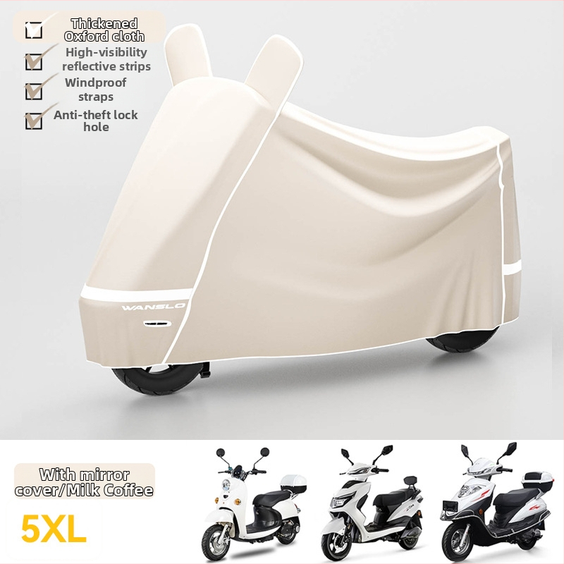 Elektrinio transporto priemonių uždangalas – dulkių, lietaus ir saulės apsauga – minimalistinis stilius, Oxford audinys, tinkamas elektriniams transporteriams ir motocikliams