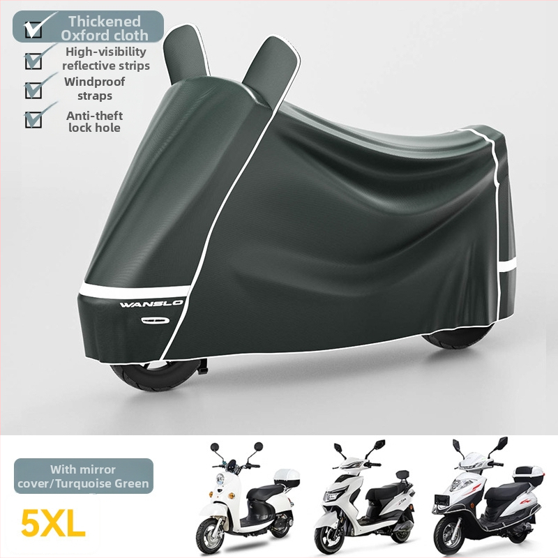 Elektrinio transporto priemonių uždangalas – dulkių, lietaus ir saulės apsauga – minimalistinis stilius, Oxford audinys, tinkamas elektriniams transporteriams ir motocikliams