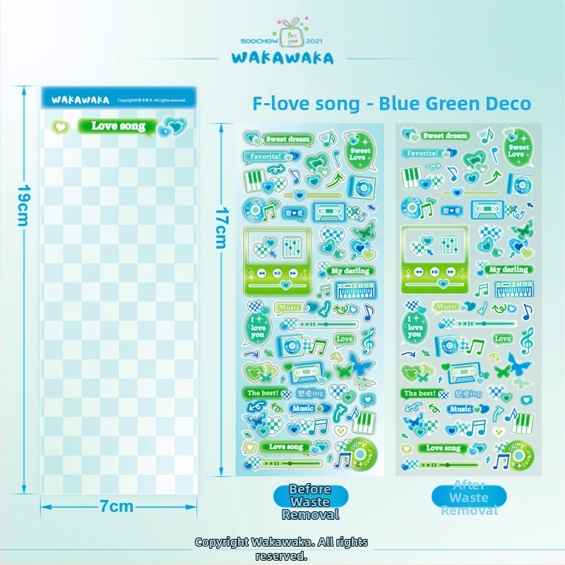 Wow kawaka plaani kleepsude komplekt – karikatuurne stiil, materjal: kunstpaber koos kattefilmiga, trükiprotsess, logod trükitud, kohandamine saadaval