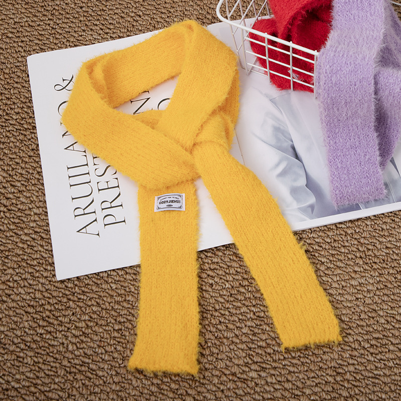 Korejskog stila tanak dugi plišani šal s prugama, warp knitting, 100% poliester, za sve sezone