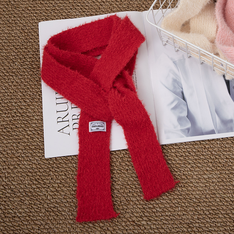 Korejskog stila tanak dugi plišani šal s prugama, warp knitting, 100% poliester, za sve sezone